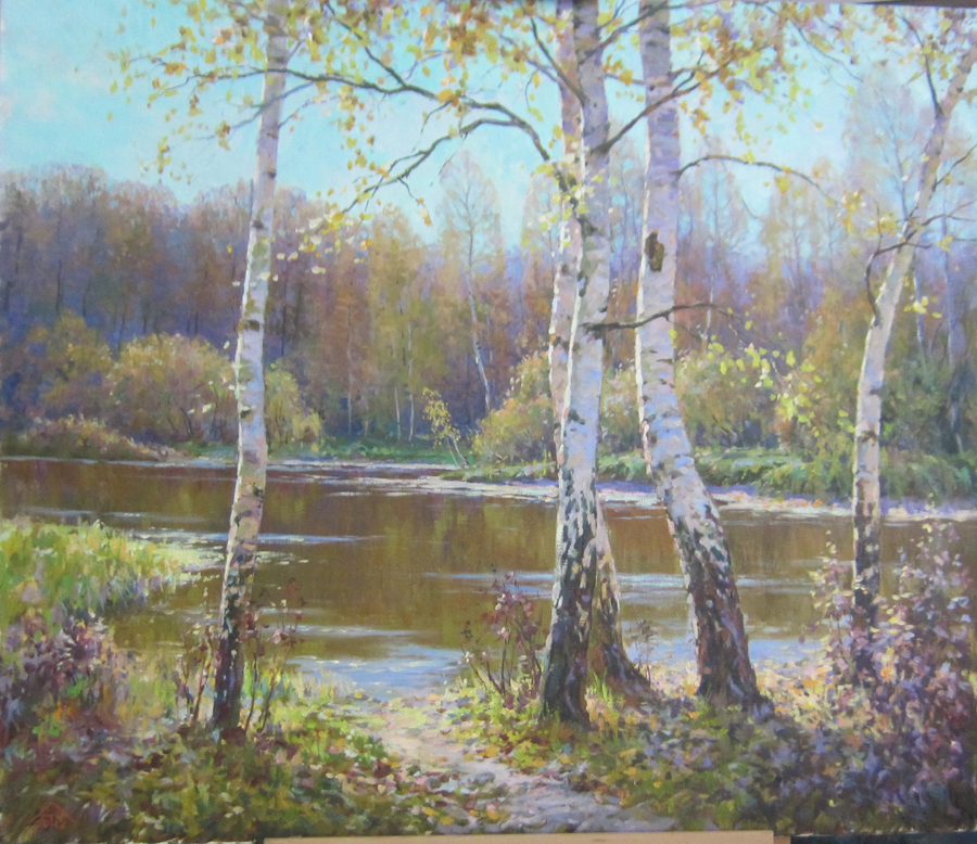 At the river., x, m., 90x110., 2012.
