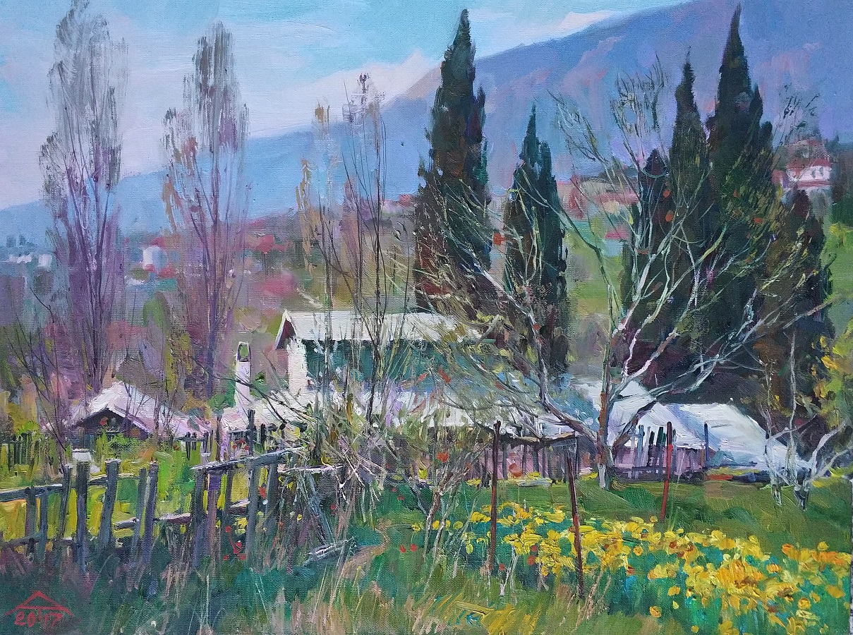 The charm of spring, Crimea, 2017, Oil on canvas 45x50cm..jpg